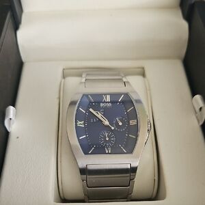 Hugo Boss Men's Watch with Stainless Steel Band and Blue Dial